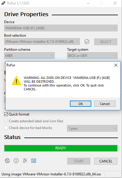 How Bootable vSphere 6.7 USB Flash Drive